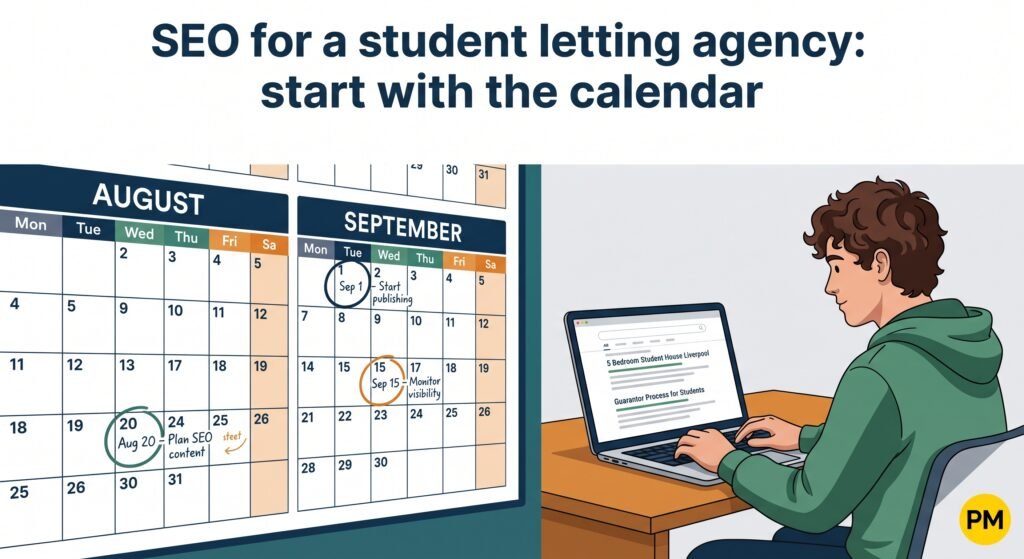 SEO for a student letting agency start with the calendar